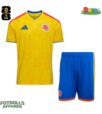 Colombia Hemmaställ Barn VM 2026 Kortärmad (+ Korta byxor)